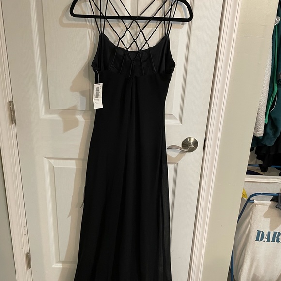 NWT Long black gown with cross cross back - Picture 2 of 7
